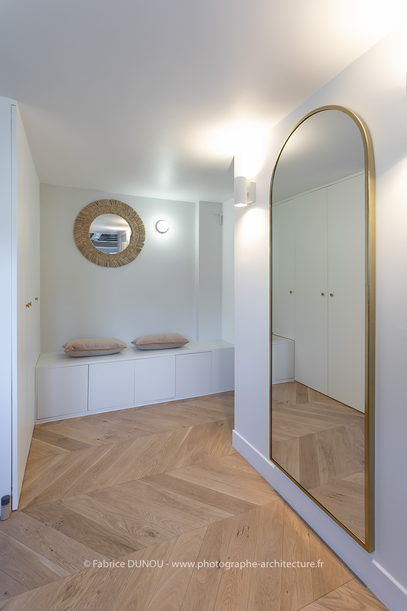 Réhabilitation d'un appartement de 75 m2 à Paris par l'agence d'architecture MA3. Photo Fabrice Dunou, photographe d’architecture intérieure et extérieure.